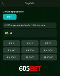 deposits 605BET